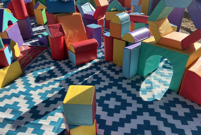 Toys on a mat