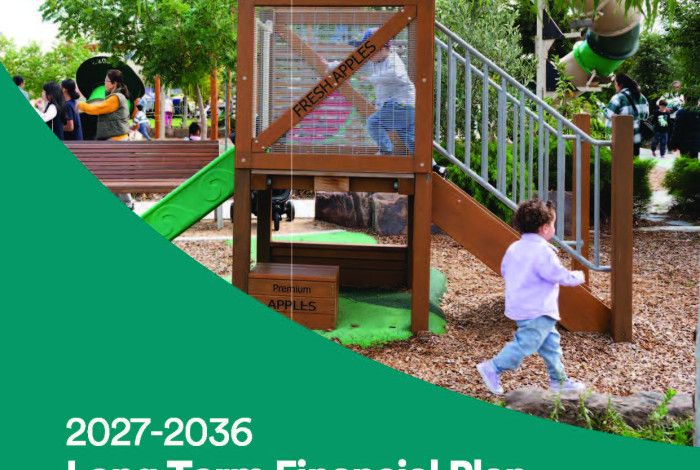 Kids playing on a wooden structure in a park