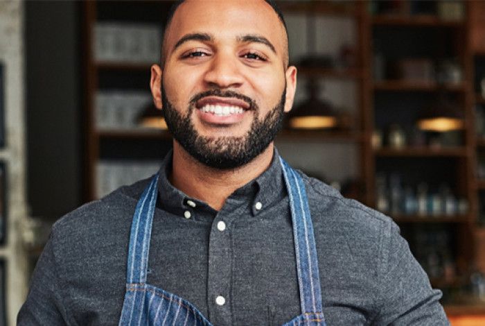 A man smiling