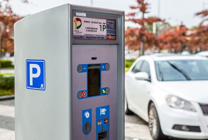 Parking meter on the street