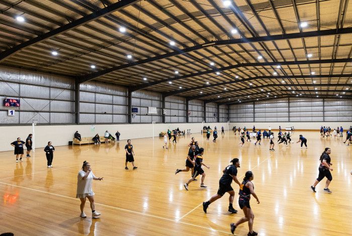 People playing netball