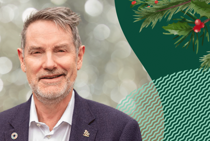 SEBN Christmas banner with male