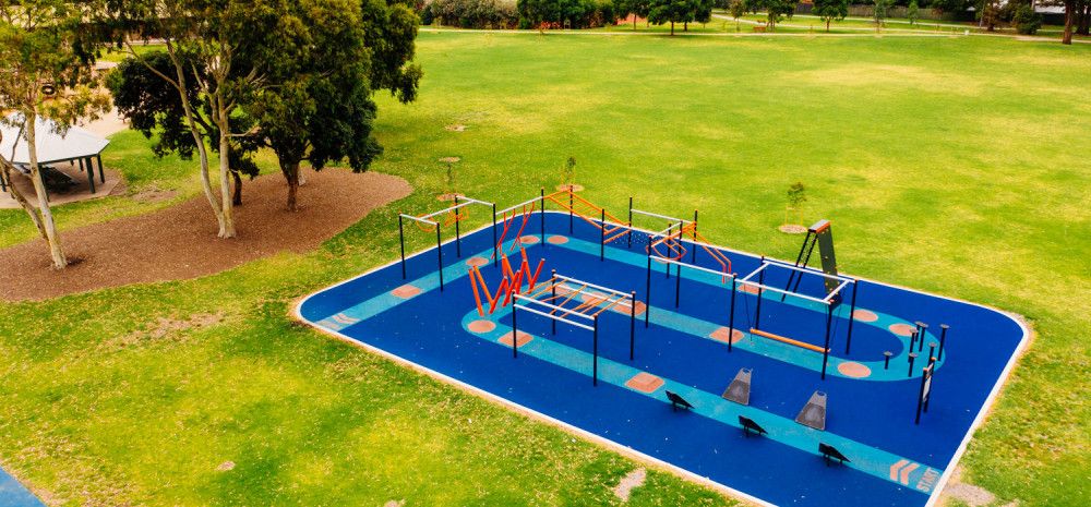 Ninja warrior play ground at Burden Park