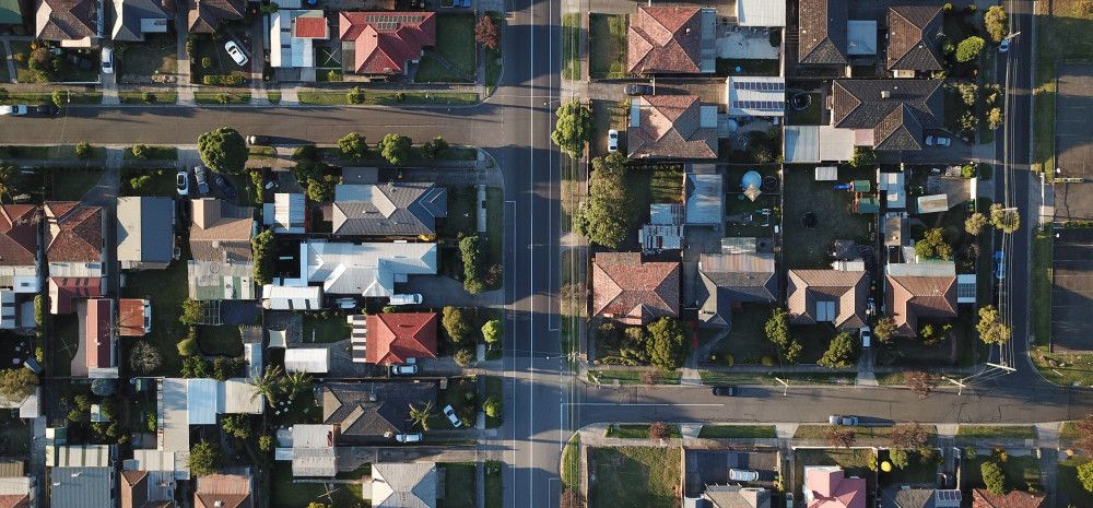 Bird-eye view of houses