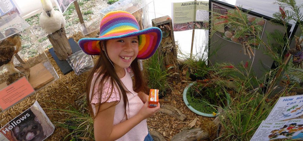 young girl planting