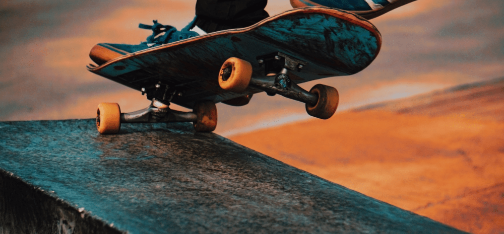 Skateboard on ramp