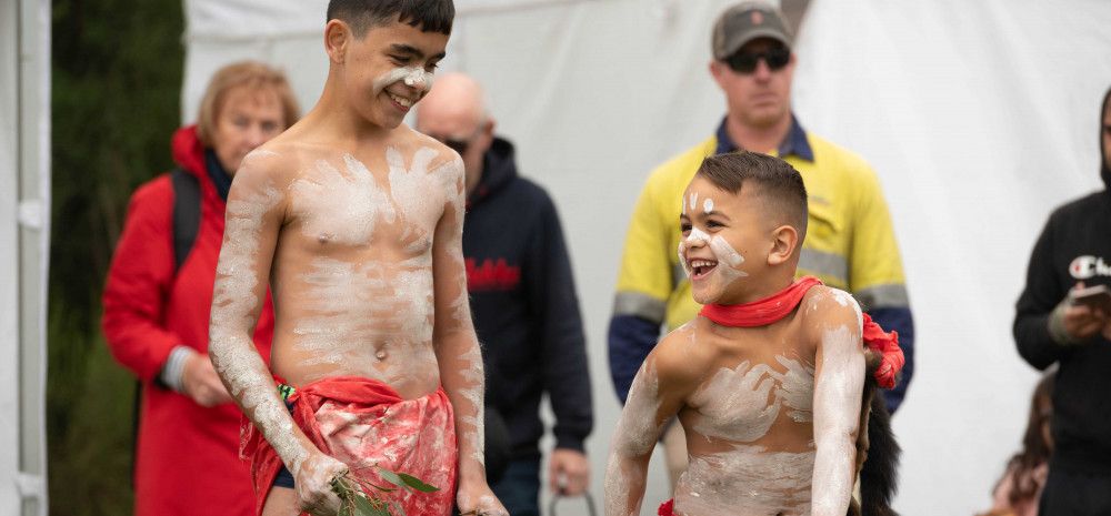 Aboriginal dancers at Discover Dandenong Creek Festival