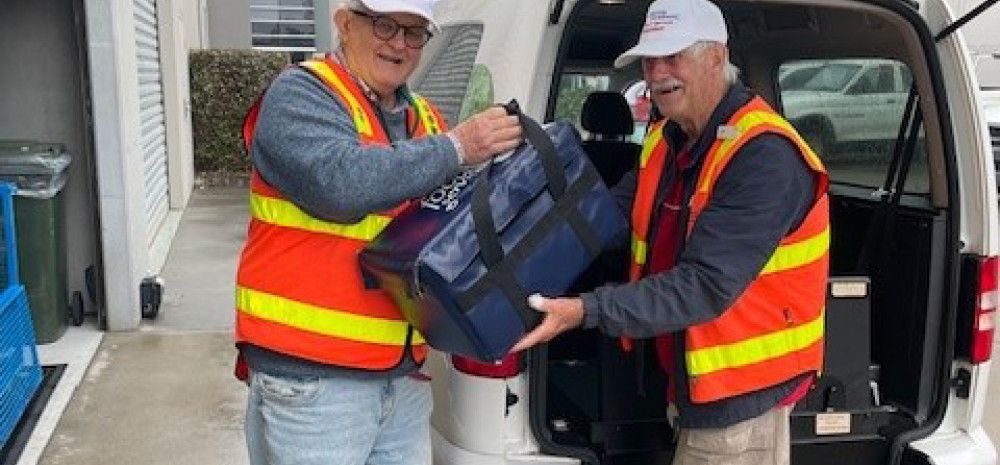 Meals on Wheels volunteers Colin and Max.