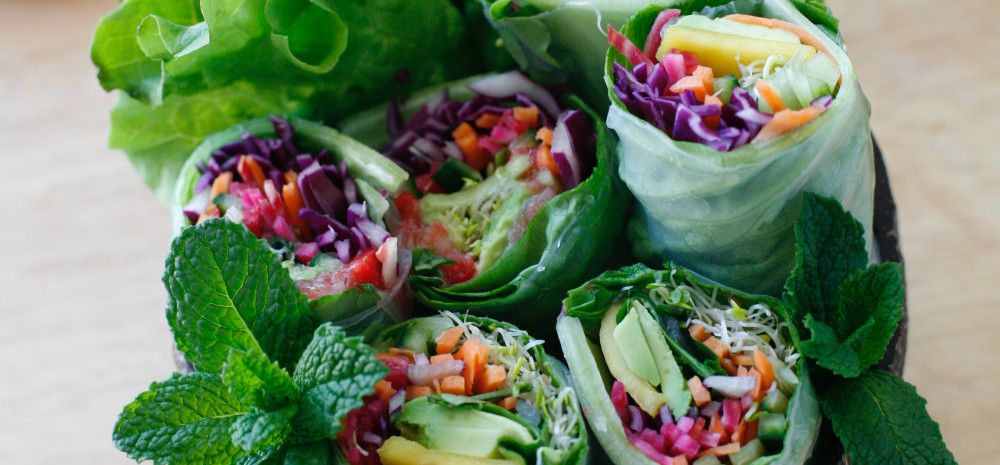 Healthy vegetables roll ups