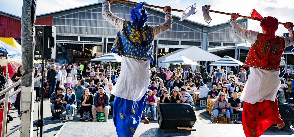 Dancers performing at the Dandenong Market