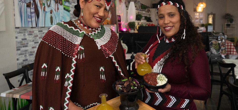 Two women in traditional clothing