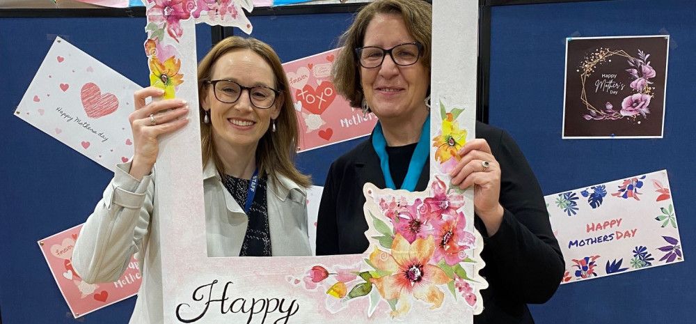 Principal Sherri Jenkins and Councillor Rhonda Garad