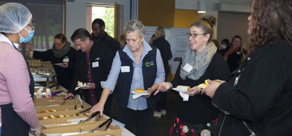 people serving food