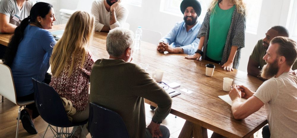 people sitting at a meeting