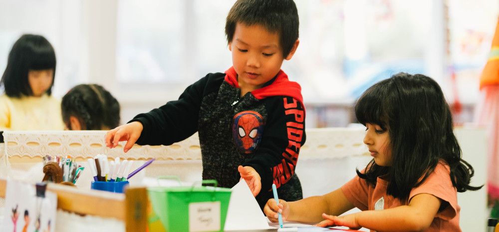 Children playing in kindergarten