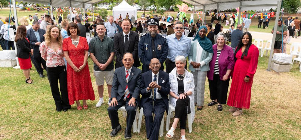 A large group of people who won Greater Dandenong Australia Day Awards in 2022