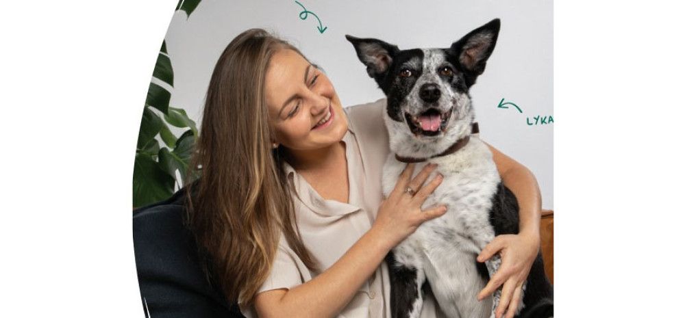 A woman and her dog