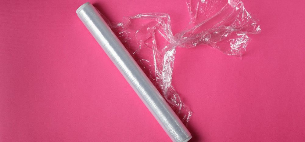a roll of cling wrap