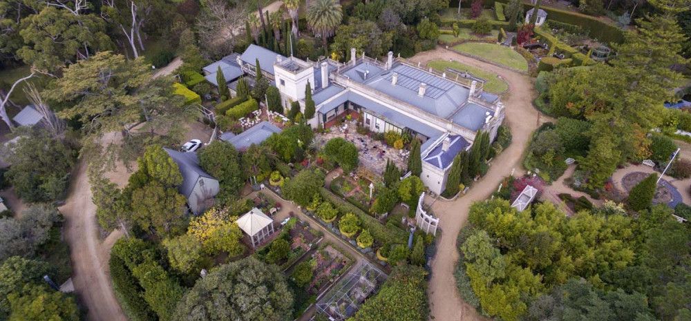 aerial view of Beleura House estate 
