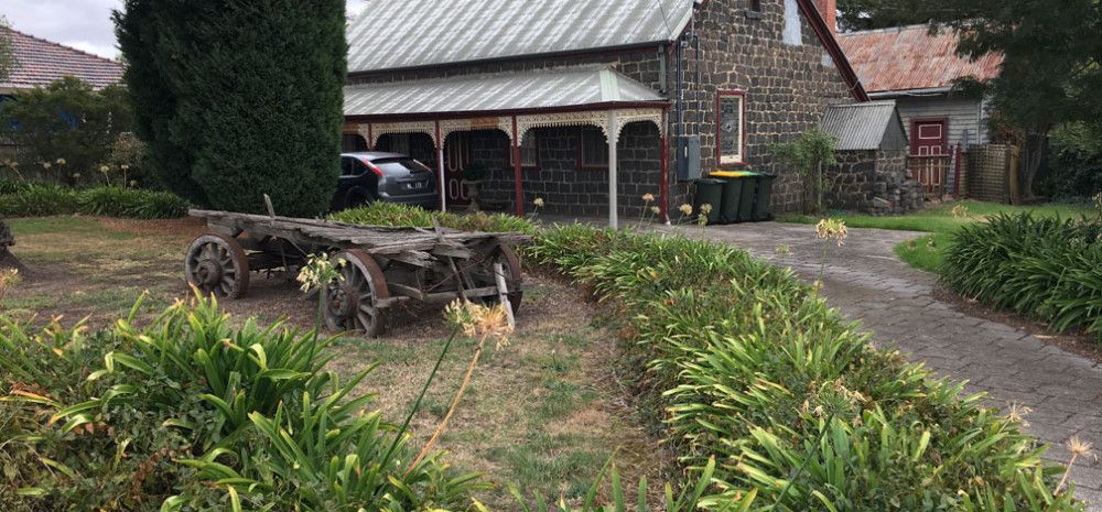 front of Ziebell's Farmhouse