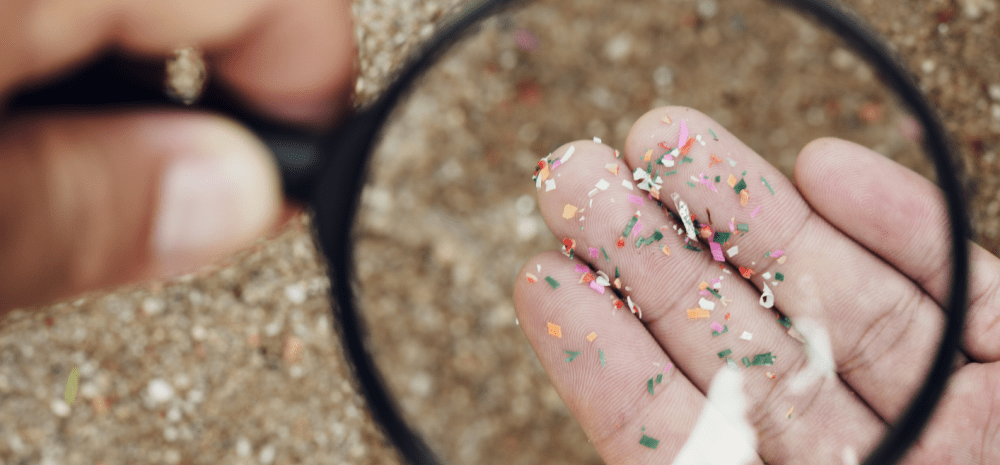 plastic in sand