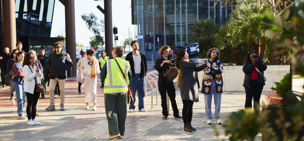 People on a walking tour