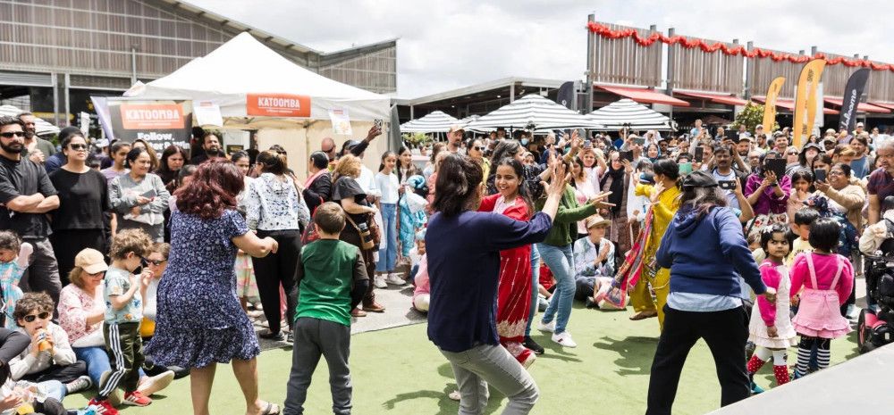 People dancing at Dandenong Market