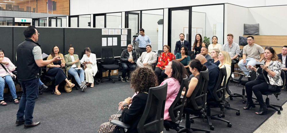 People having a meeting