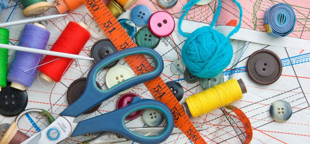 Scissors and cotton balls