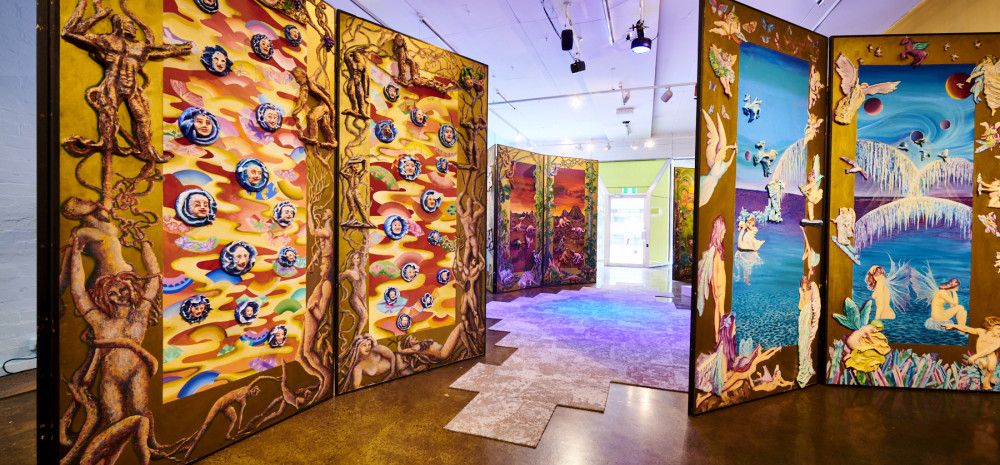 The Maze exhibition in situ.