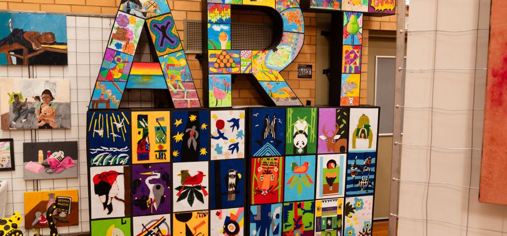 Art sign and paintings