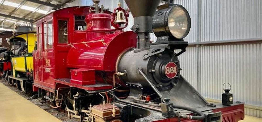 Red Steam Train