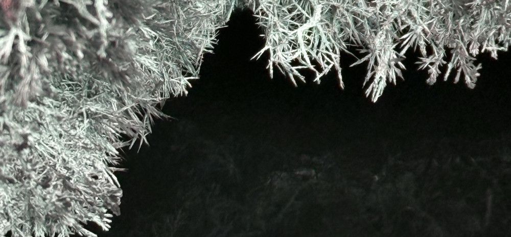 Crystals growing up close.