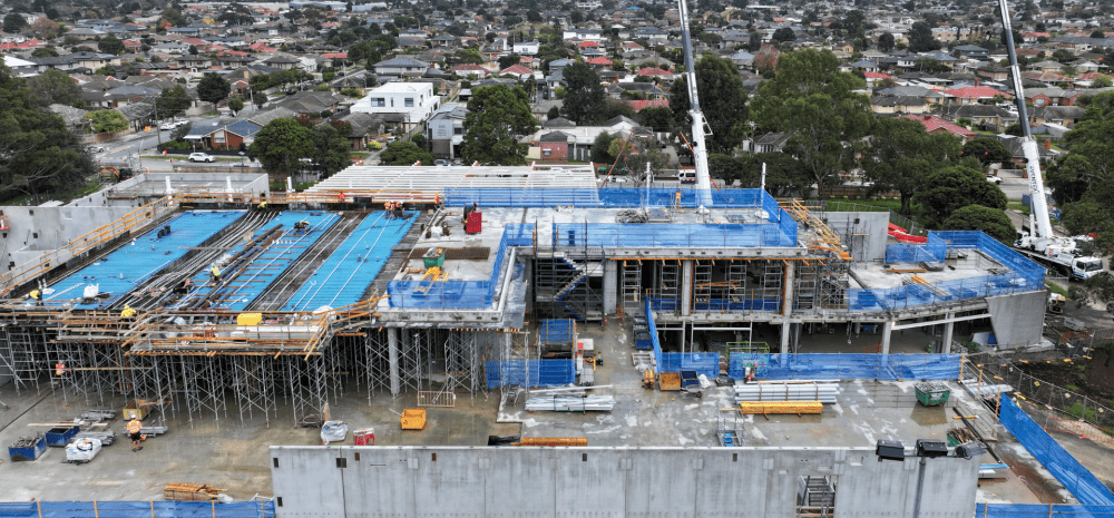 Oasis Aquatics and Wellbeing construction site