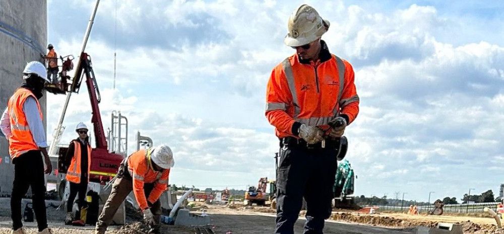 Construction people working