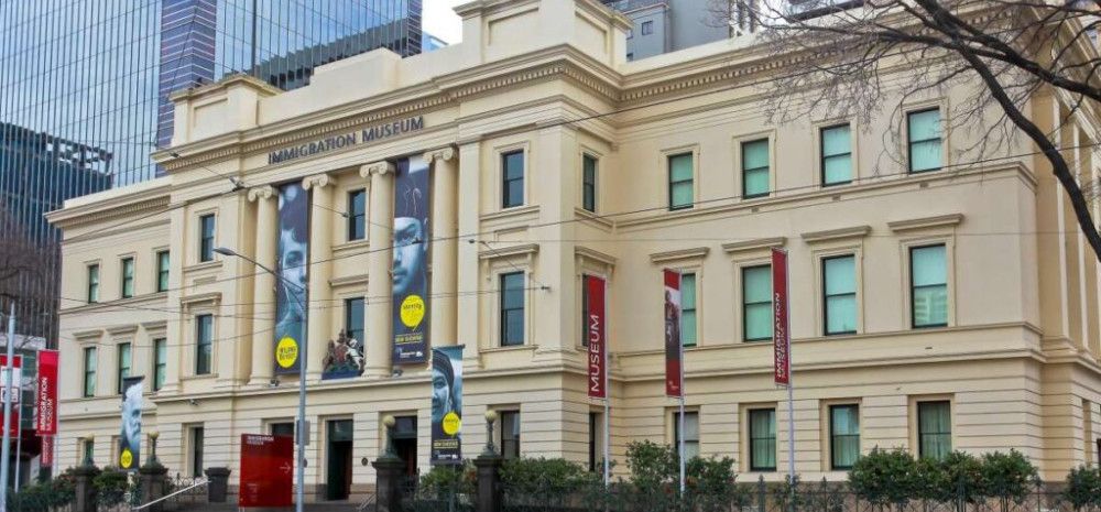 front of the Immigration Museum 