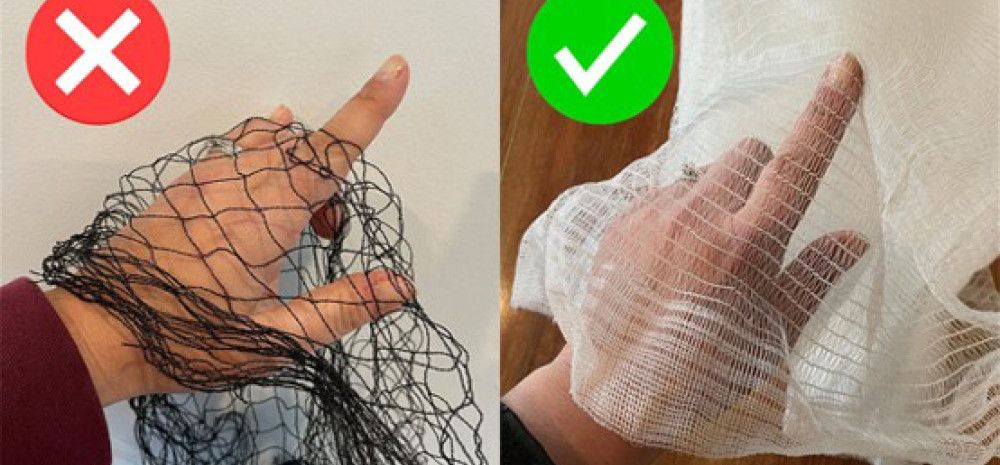 Showing nets with a hand in them