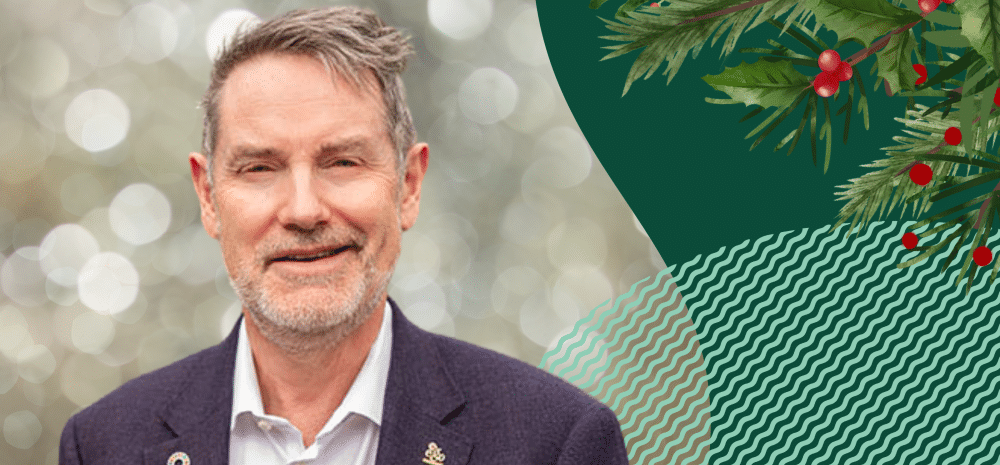 SEBN Christmas banner with male