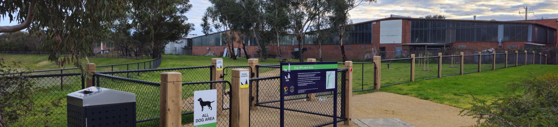 Dog off-leash area entrance