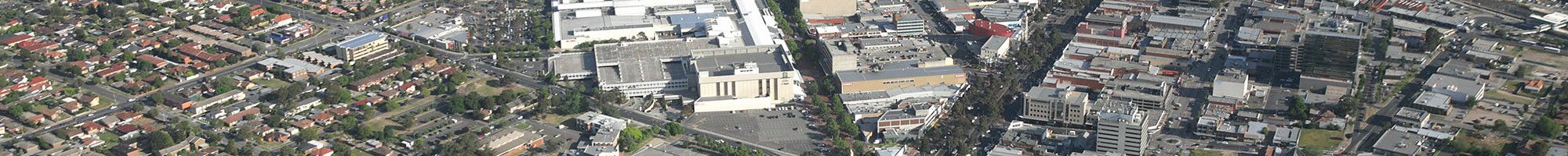 Aerial shot of Dandenong Central Business District