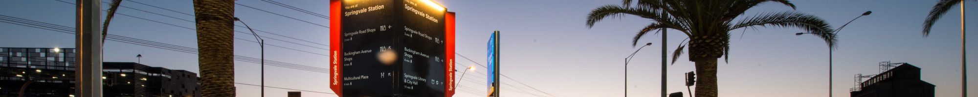 Springvale Station at night