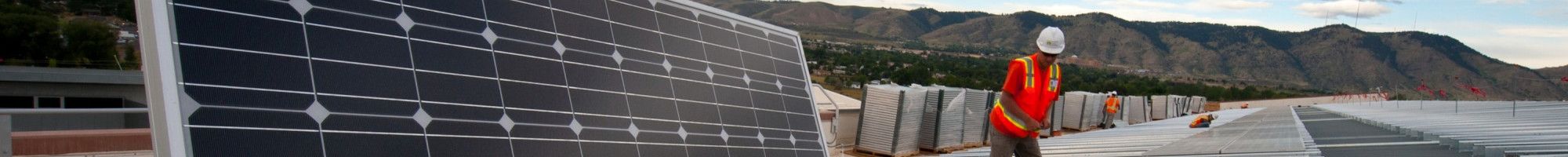 Solar panels being installed