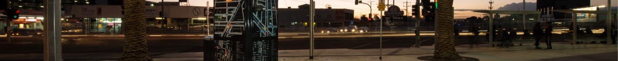 Springvale Train station at night 