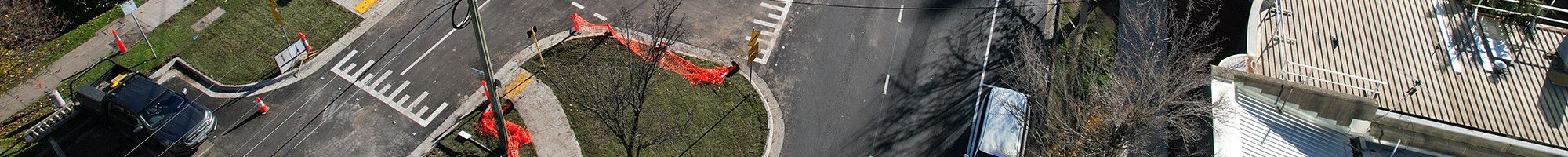 Road works in central Dandenong