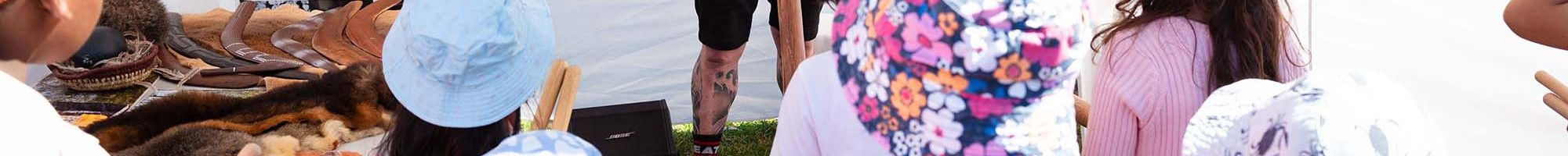 A person preforming at the festival