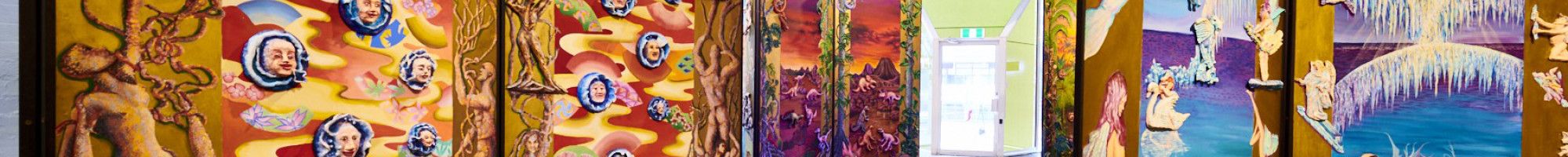 Panels up at an exhibition