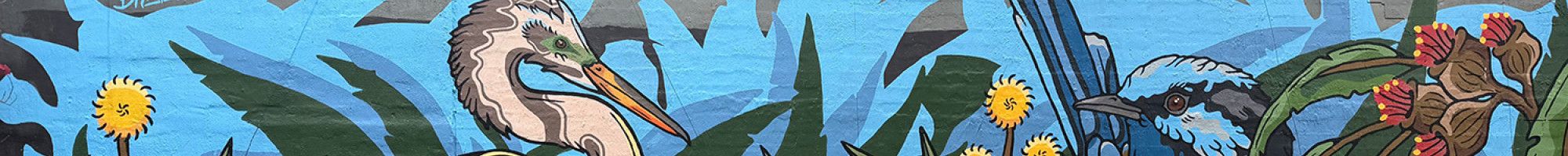 a mural painted on a wall