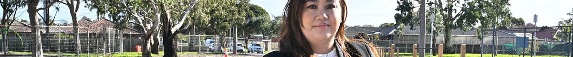 Cr Sophie Tan - Noble Park Ward in a parking bay