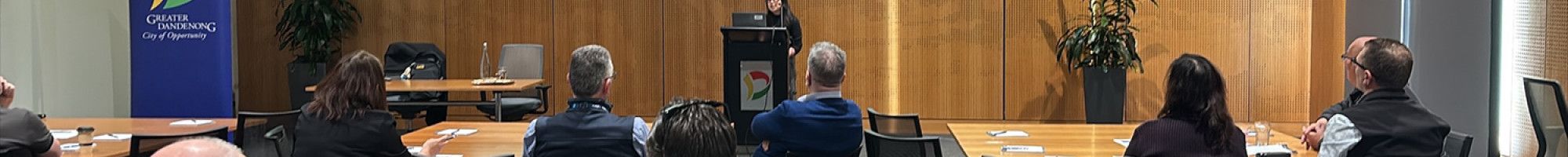 People at a talk