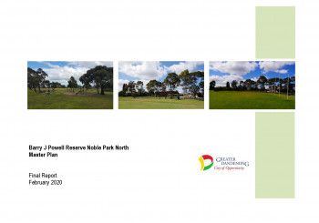 Barry J Powell Reserve Master Plan Cover